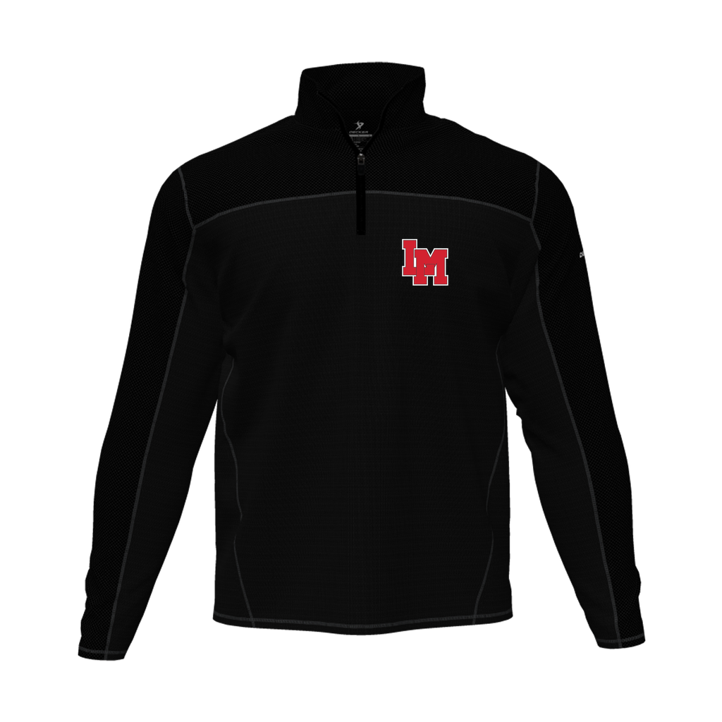 [CUS-DFW-QTRZ-PER-LSL-BLK-AS-LOGO1] Quarter Zip Pullover (Adult S, Black, Logo 1)