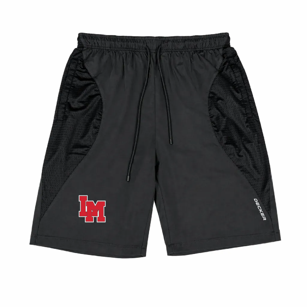 [CUS-DFW-SHOR-PER-CRV-BLK-YXXS-LOGO1] Decker Shorts (Curve Shorts) (Black, Youth XXS, Logo 1)